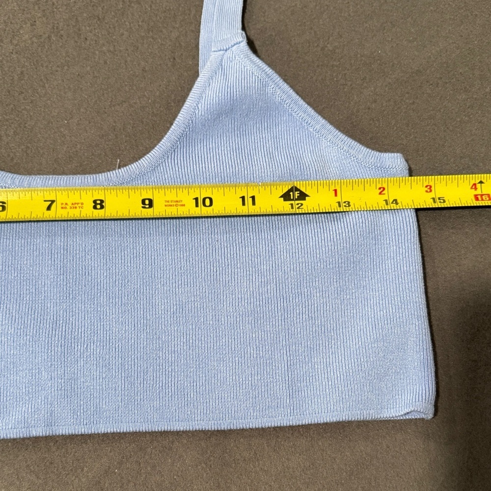 Light Blue Ribbed Tank Top - Picture 4 of 6